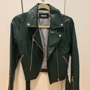 Women's Green Leather Jacket